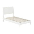thumbnail image 2 of AFI Valencia Twin Solid Wood Low Profile Sleigh Platform Bed, White, 2 of 13