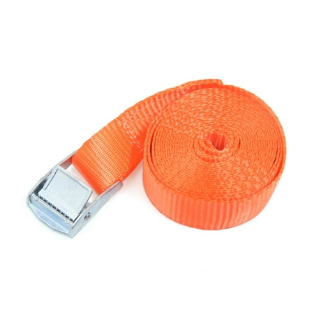 - 3 Meter Metal Cam Buckle Tie Down Straps Cargo Lash Luggage Bag Belt Orange