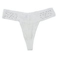thumbnail image 2 of Xmarks 1/3 Pack Lace Thongs for Women Seamless  Underwear Sexy Thongs Soft Stretch Womens Thong Underwear Solid Color Panties, 2 of 6