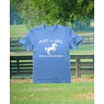 thumbnail image 4 of Tstars Just A Girl Who Loves Horses Kids T-Shirt - Horse Lover Tee - XL, California Blue, 4 of 6