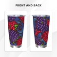 thumbnail image 3 of Cauagu Wild Berries Pattern 20oz Tumbler,Stainless Steel Vacuum Insulated Tumbler with Lid Insulated Coffee Mug Thermal Cup with Splash Proof Sliding Lid-Without Straw, 3 of 8