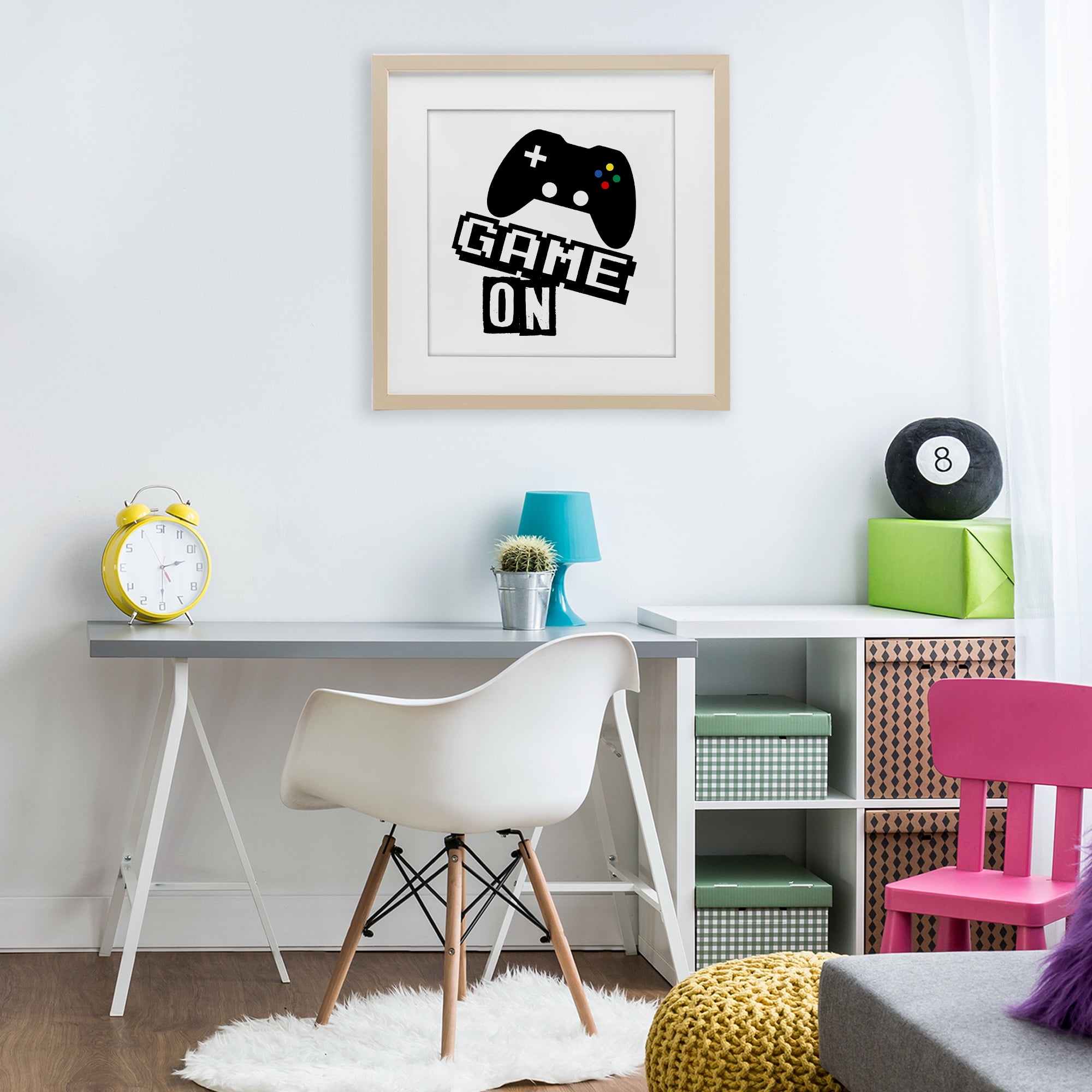 Stupell Industries Playful Game On Birch Framed Print Under Glass, design by Marcus Prime