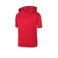 thumbnail image 3 of Sport Tek Teen Unisex Regular Plain Short Sleeves Pullover Deep Red Small, 3 of 4