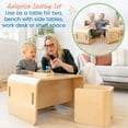 thumbnail image 4 of ECR4Kids Premium Bentwood Multipurpose Table and Chair Set, Natural, 3-Piece, 4 of 9