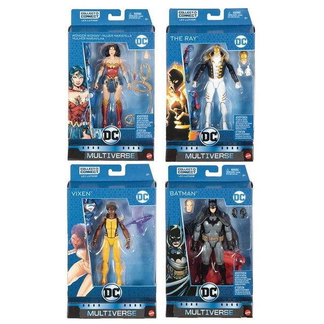 DC Comics Multiverse 6 Inch Action Figure Lex Luthor Series - Set of 4 (Build-A-Figure Lex Luthor)