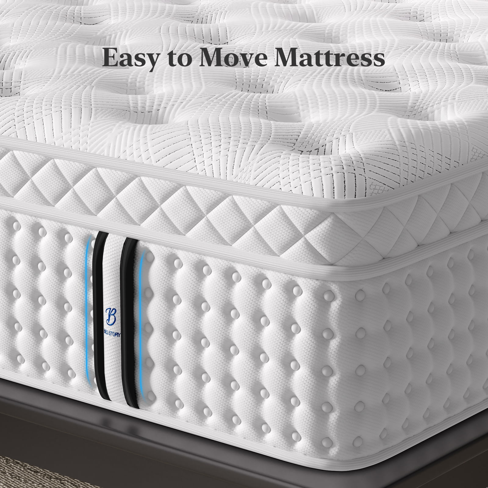 Sleepmax Revella 14" King Firm Hybrid Mattress , Euro Top, 365 Nights Trial, Motion Isolation, Extra Lumbar Support