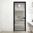 thumbnail image 2 of Puertas interiores negras modernas de Cristal, puertas interiores de aluminio con bisagras, puertas interiores para oficinas, puertas interiores en Israel Sincero Hogar, 2 of 6