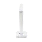 Safco Products Pivoting Vamp LED Lamp- Wireless Charging Pad & USB Port - White
