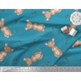 thumbnail image 3 of Soimoi Blue Cotton Duck Fabric Footprints & Mouse Kids Printed Craft Fabric by the Yard 58 Inch Wide, 3 of 3