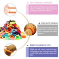 thumbnail image 4 of JIRIS 100 pcs No Break Hair Ties fitting Kit, and limited-time Starter Kit | Gentle for any hair type with no slipping or snagging Color mixing(Rainbow), 4 of 7
