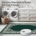 thumbnail image 5 of ODIKA 6'x9' Machine Washable Non-Slip Area Rug, Art Nouveau Vinework with Flowing Floral Motifs High Traffic Rug, Green, 476120, 5 of 5