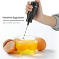 thumbnail image 4 of Batteur à Œufs - Batteur À Œufs Électrique Domestique À Main Batteur À Œufs Fouet Mousseur À Lait Mélangeur De Nourriture Pour Mousser Le Lait Café Jus, Noir, 4 of 10