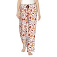 thumbnail image 1 of Fotbe Hello Autumn Maple Leaf Pantalones de Pijama para Mujer, Pantalones de Dormir, Pantalones Pj con Cordón y Bolsillos-Large, 1 of 6