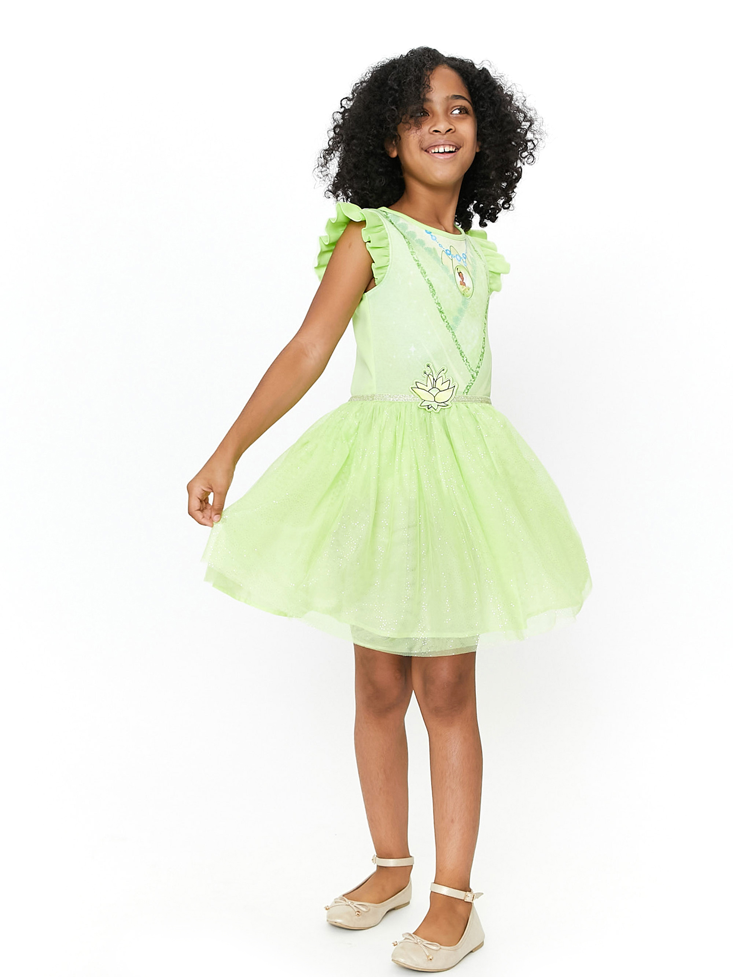 Disney Princess Tiana Girls Exclusive Cosplay Tiana Tutu Dress, Sizes 4-12