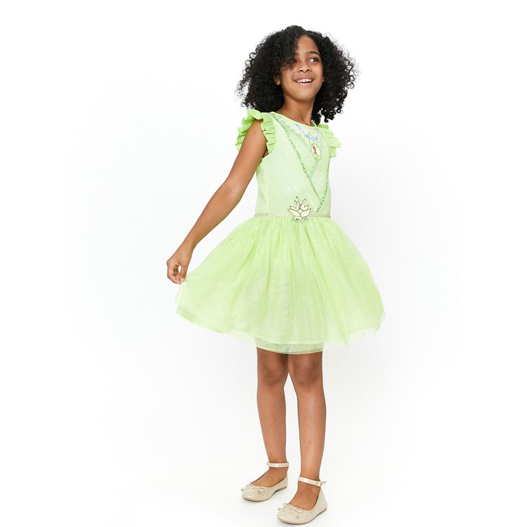 open lace back dress Tiana Costume For Girls, Kids Prinecss Tiana Dress Cosplay Birthday  Halloween Party Carnival Fairy Fancy Dress Up Princess and the Frog Dress  Costume with Accessories Green+accessories 6-7 Years: Buy Online at Best