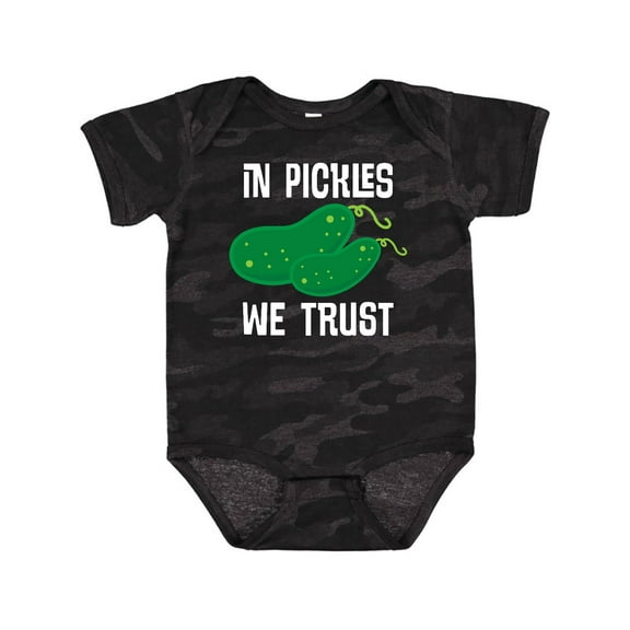 Inktastic Funny in Pickles We Trust Boys or Girls Baby Bodysuit