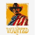 thumbnail image 4 of "Wanted" Cowboy With American Flag Adult White Crew Neck Short Sleeve Tee-3XL, 4 of 4