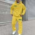 thumbnail image 2 of BOOMNY Mens Sweatsuits Letter Graphic Hoodies Baggy Sweatpants 2Pcs Gym Sweat Suits Running Jogging Fall Winter Athletic Tracksuit Outfits, 2 of 4