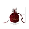 thumbnail image 3 of Qocolhg Easter Bunny Gift Bags with Drawstring Rabbit Ear Velvet Bag 3.5 x 6.7 Inch Easter Bunny Candy Treat Bag Bunny Party Favors Easter Egg Hunt Prizes for Baby Kids Basket Stuffers, 3 of 4