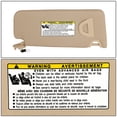thumbnail image 5 of DNA Motoring Tan Factory Style Driver Left Side Sun Visor with Mirror and Vanity Light For 2008 to 2012 Honda Accord, 5 of 6