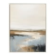 thumbnail image 3 of Kate and Laurel Sylvie Beaded Idyllic Retreat Vintage Framed Canvas Wall Art by Amy Lighthall, 31.5x41.5 White, Abstract Watercolor Landscape Art for Wall, 3 of 7