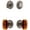 Antique Pewter, variant on Grandeur 828778 Circulaire Solid Brass Single Cylinder Keyed Entry Knobset And Deadbolt