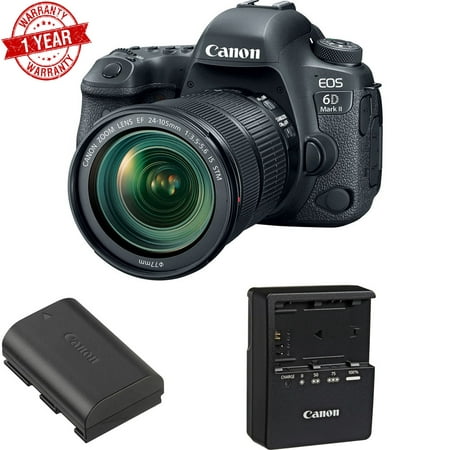 Canon EOS 6D Mark II DSLR Camera with 24:105mm f/3.5:5.6 Lens USA