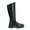 BLACK/PU(0), variant on BURUDANI Women's Knee-High Boots, Comfortable Chunky Platform Side Zip Lug Sole Boots For Women