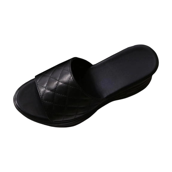 Xugsiok Wedges Sandal for Women Summer Fashionable Espadrille Open Toe High Heel Casual Versatile Beach Sandals Comfortable Slippers