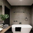 thumbnail image 2 of SENTO ROBIKI Modern Bathroom Accessories Set, Heavy Duty Metal Bath Hardware Set Wall Mounted, Includes Robe Hook, Standard Toilet Paper Holder, Towel Ring, 24” Towel Bar (4-Piece, Oil-Rubbed Bronze), 2 of 8