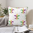 thumbnail image 6 of Kll Mardi Gras Carnival1 Decorative Throw Pillow Covers Velvet Soft For Couch Sofa Bedroom Living Room Outdoor -18"X18", 6 of 8