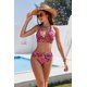 thumbnail image 3 of Conjunto de bikini AI'MAGE para mujer, cintura alta, control de barriga, rosa M, 3 of 6