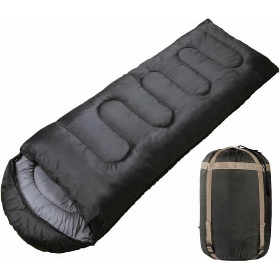 Sleeping Bag for Adults, Lightweight Warm Cold Weather Camping Bag with Waterproof Compression Sack – Portable for Hiking, Backpacking, Traveling & Outdoor Adventures