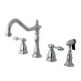 thumbnail image 3 of Kingston Brass KS1798TALBS Widespread Kitchen Faucet, Brushed Nickel, 3 of 4