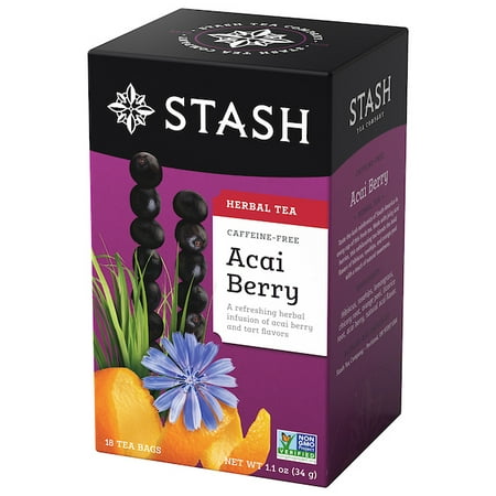 Stash Tea Acai Berry Herbal Tea, 18 Ct, 1.1 Oz (Best Acai Berry Tea)