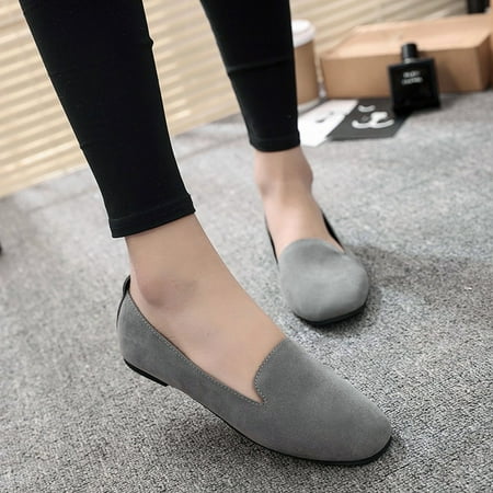 

absuyy Womens Flat Sandals- Round Toe Open Toe Casual Summer Slide Sandals #791 Gray