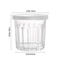 thumbnail image 3 of Glass Cups with Lids Set of 4, 14oz Thick Drinking Glasses, Heavy Duty Glass Tumblers, Stackable Food Storage Jars, Clear Picardie Style Glassware, 3 of 7