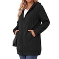 thumbnail image 4 of MOSHU Women Zip Up Hoodies Long Sleeve Cotton Fleece Sweatshirts for Women Casual Hooded Jackets Fall Tops with Pockets, 4 of 10