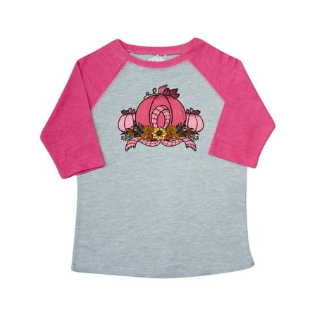 

Inktastic Pink October Pumpkin with Plaid Ribbon and Flowers Gift Toddler Boy or Toddler Girl T-Shirt