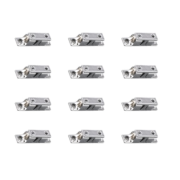 12Pcs Adjustable Double Balls Catch Door Catch Zincs Alloy Closet Balls Tension Latches for Cabinet Cupboard Wardrobe