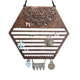 thumbnail image 2 of Dserhfy Wooden Hanging Earring Holder Wall Decor Jewelry Organizer Vintage Earring Display Organizer for Women And Girls Earrings Necklaces, 2 of 7