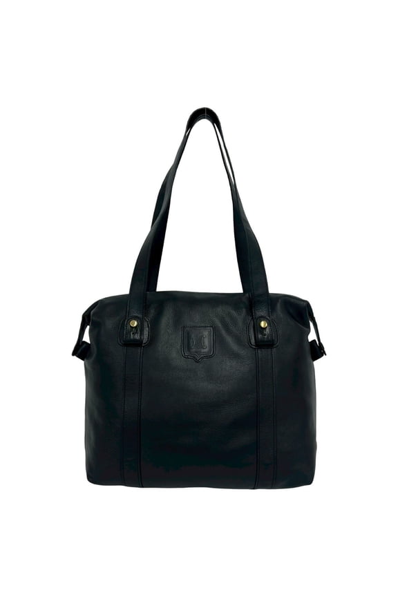 Pre-Owned CELINE Vintage Triomphe Logo Leather Tote Bag, Semi-Shoulder Mini Boston Black 34512