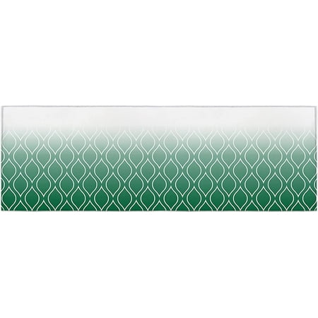 

Kitchen Floor Mat 1 Piece Teal Green White Ombre Geometric Trellis Morrocan Kitchen Rugs Comfort Doormat Non Slip Cushioned Mat and Runner Rugs Set for Kitchen Bathroom Laundry Room 18 x47.2