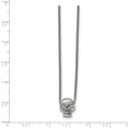 thumbnail image 2 of Stainless Steel Polished Skull Necklace - 16 Inch, 2 of 2