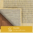 thumbnail image 3 of Well Woven Woden Bright Yellow Indoor/Outdoor Solid Color Border Area Rug (7'10" x 9'10"), 3 of 10