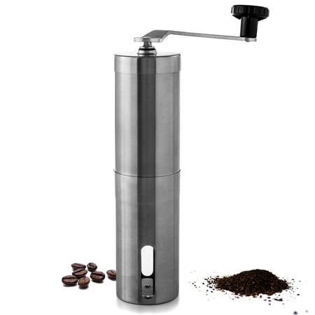 Stainless Steel Manual Coffee Grinder, Adjustable Conical Ceramic Burr Grinder for Precision Brewing Every Time - Perfect for Home, Office, or