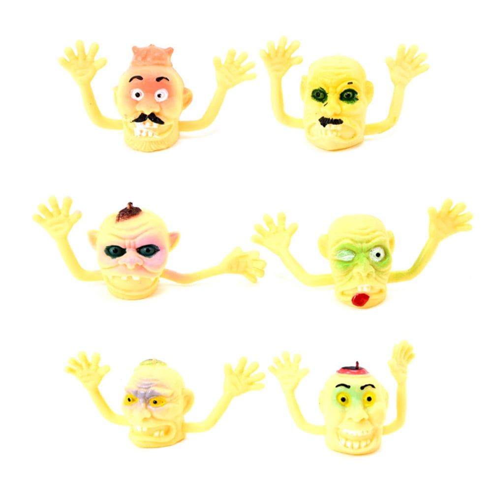 6pcs Finger Puppets Funny Simulation Zombie Finger Props Halloween Witch 