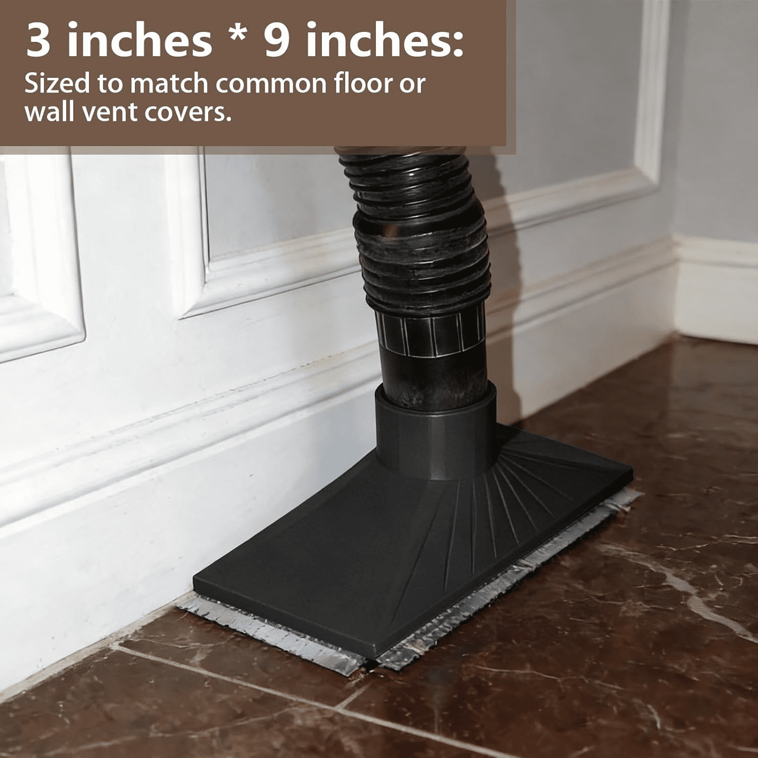 Duct Cleaner Attachment for Shop Vac, for HVAC Cleaning Tool Fits Air Vent Supply Nozzle with Strong Seal (Black)