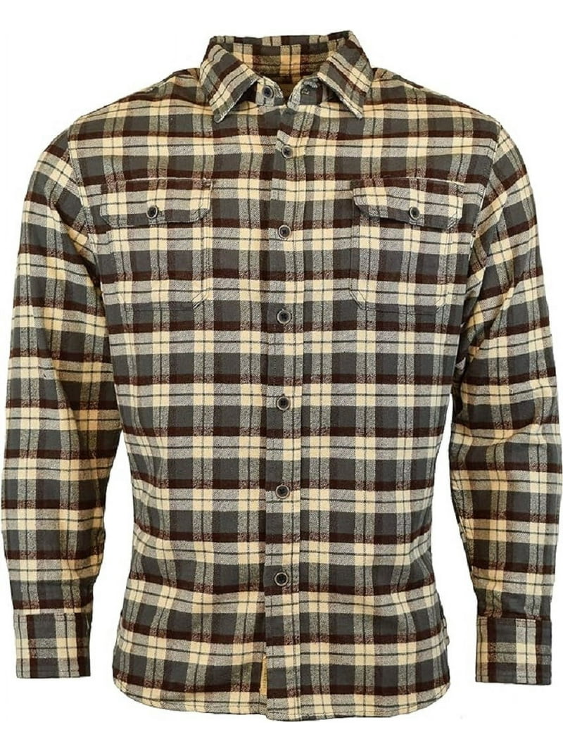Men's JACHS MFG Co Brawny Flannel Plaid Shirt Button Front