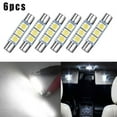 thumbnail image 1 of 3pair Xenon White 3SMD 6641 6614F LED Bulb Sun Visor Makeup Mirror Fuse Light Faster On/ Off Response And Vibration Resistance, 1 of 12